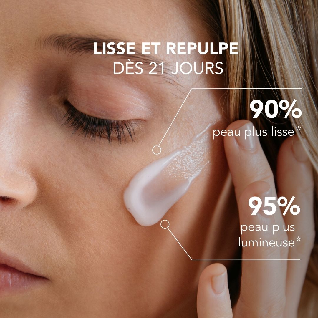 Baume de Nuit Repulpant : LISSE ET REPULPE DÈS 21 JOURS peau plus lisse peau plus lumineuse