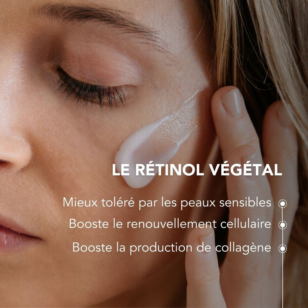 Baume de Nuit Repulpant : LE RÉTINOL VÉGÉTAL Mieux toléré par les peaux sensibles Booste le renouvellement
