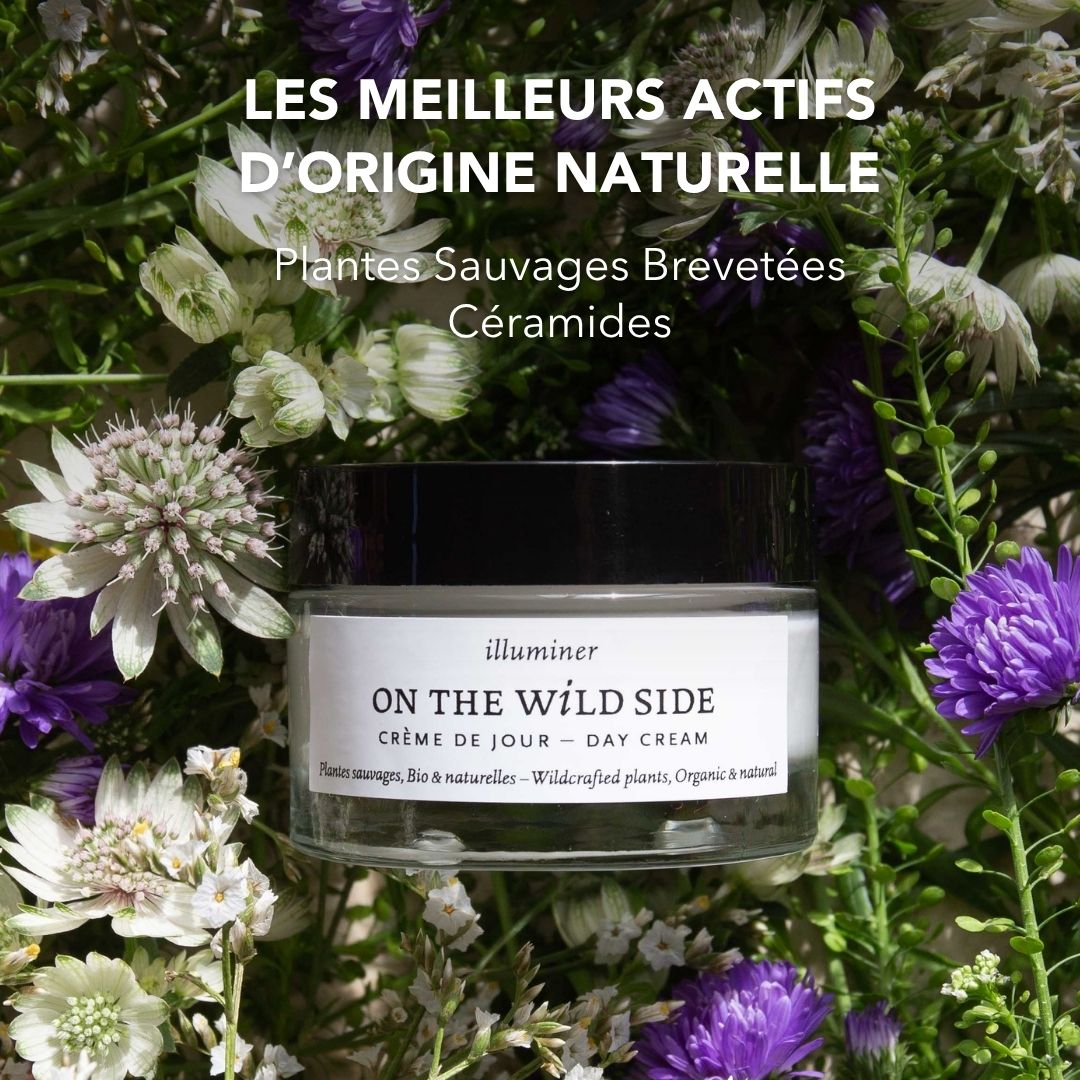 Crème de Jour Lissante : LES MEILLEURS ACTIFS D'ORIGINE NATURELLE Plantes Sauvages Brevetées Céramides