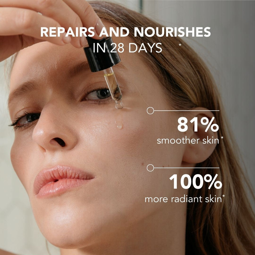 Repairing Treatment Oil : REPAIRS AND NOURISHES IN 28 DAYS smoother skin 100% more radiant skin