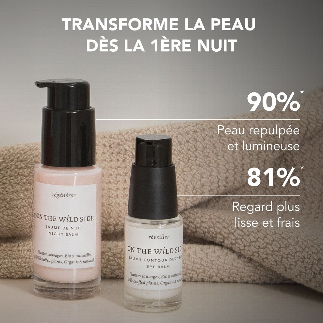 Rituel "Les iconiques" : TRANSFORME LA PEAU DÈS LA 1ÈRE NUIT Peau repulpée et lumineuse Regard plus lisse et frais