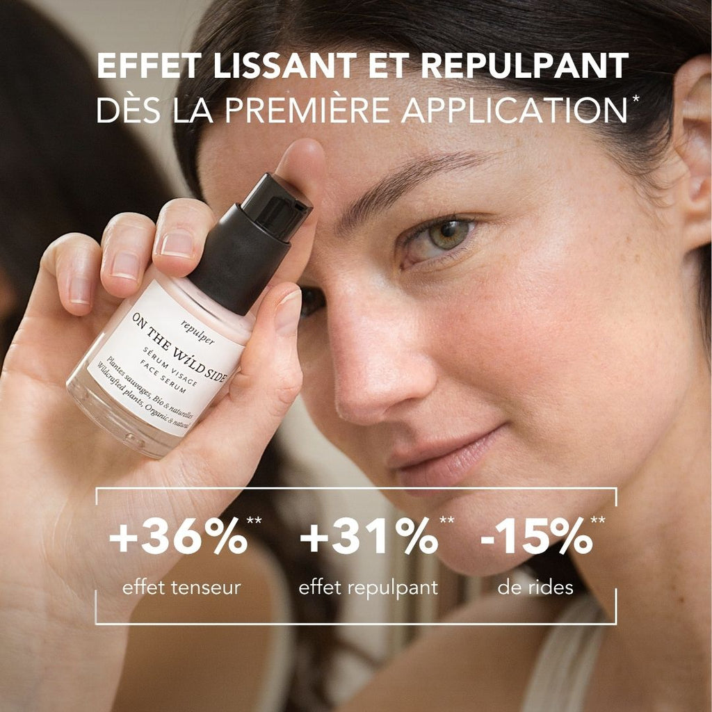 Rituel "Booster d'éclat" : EFFET LISSANT ET REPULPANT DÈS LA PREMIÈRE APPLICATION +36% effet tenseur +31% - 15%